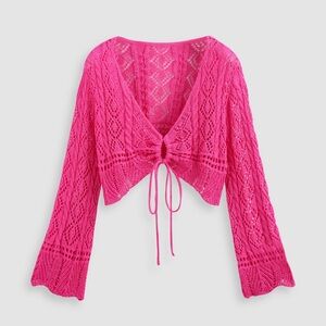 Cider Curve Cropped Knit Cardigan Shrug NWOT